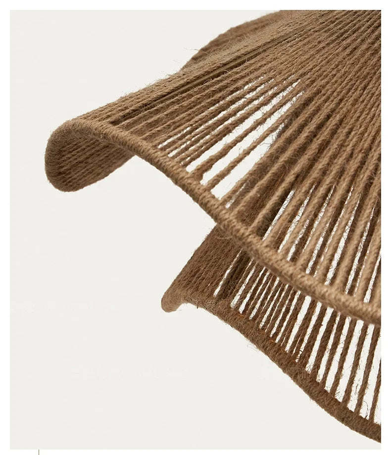 WabiRope Aura: Lampada a Sospensione in Canapa Wabi Sabi Scandinava