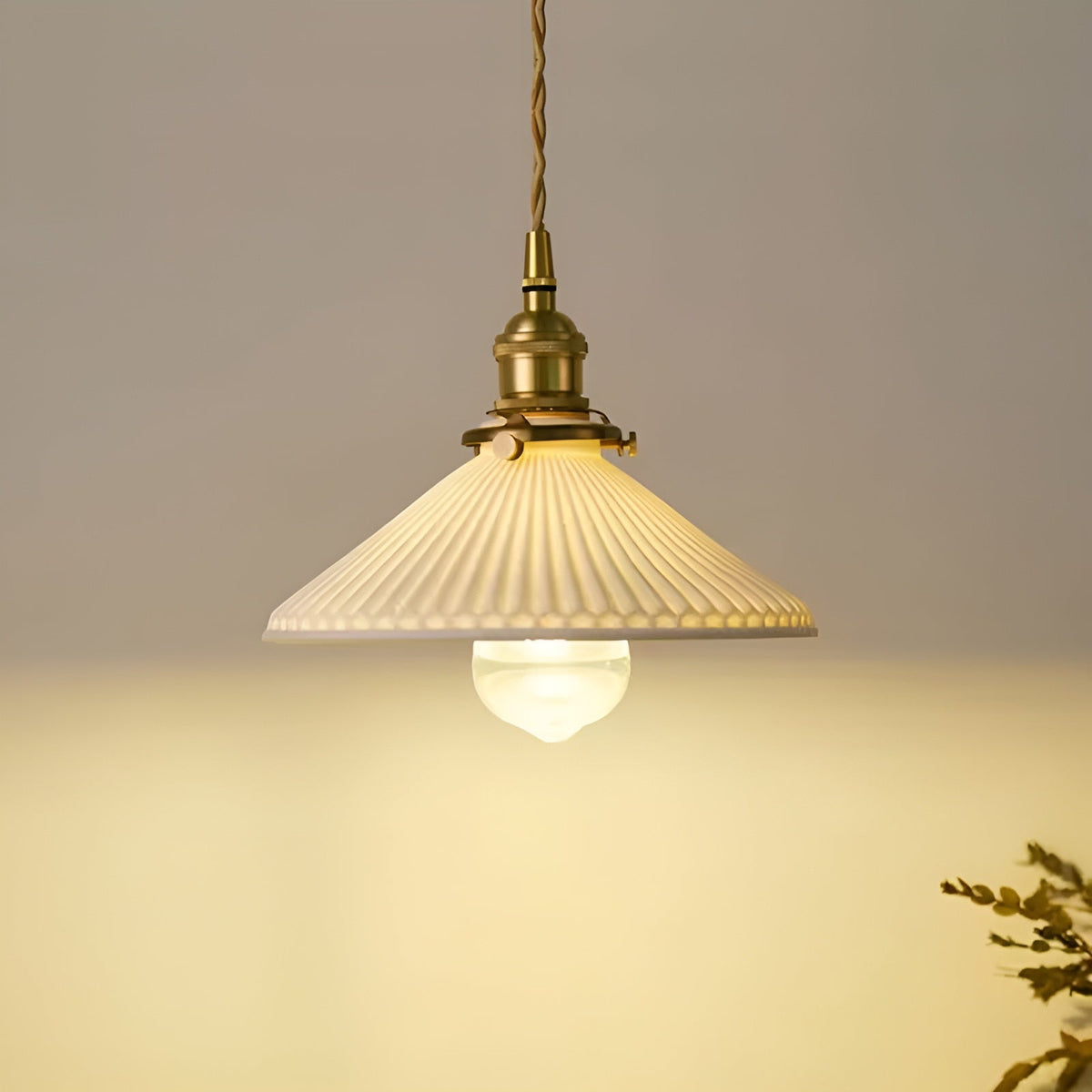 AmberZen Light – Lampada a sospensione in ceramica vintage