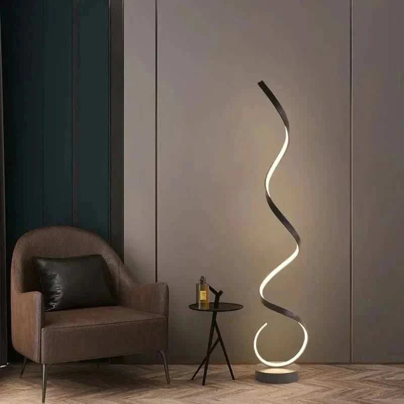 Lampada da terra LED Spirale Istanbul Illuminazione a risparmio energetico, Design elegante