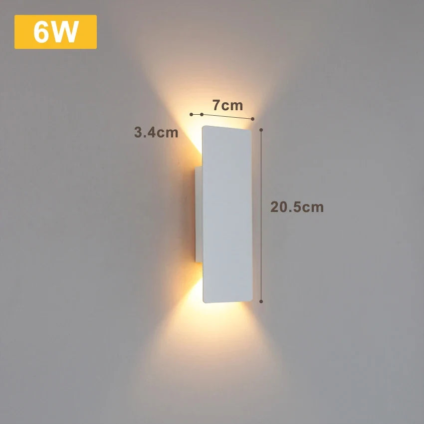 LumaShield Duo – Lampada da Parete LED Nera & Bianca