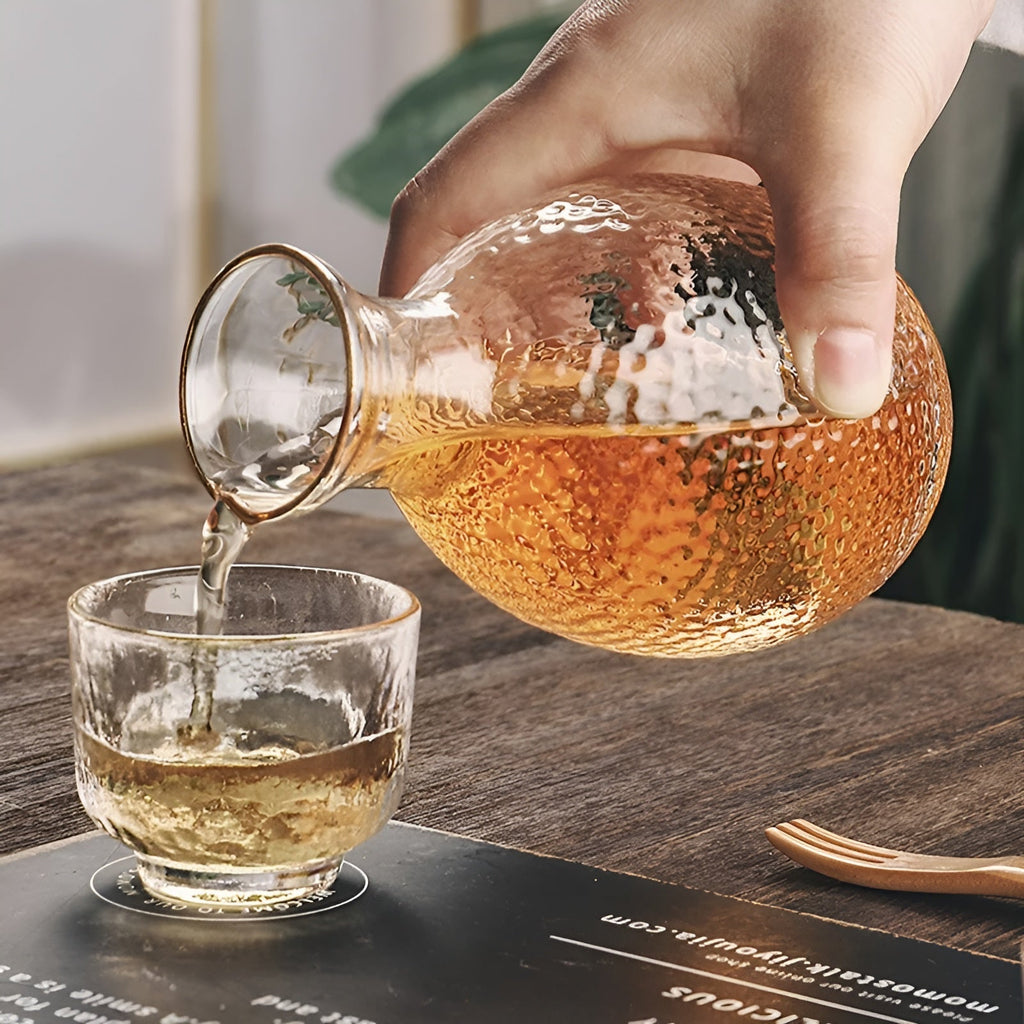 Set di Vetro Giapponese – Elegante Set per Sake e Whisky | Perfetto per Bar e Casa