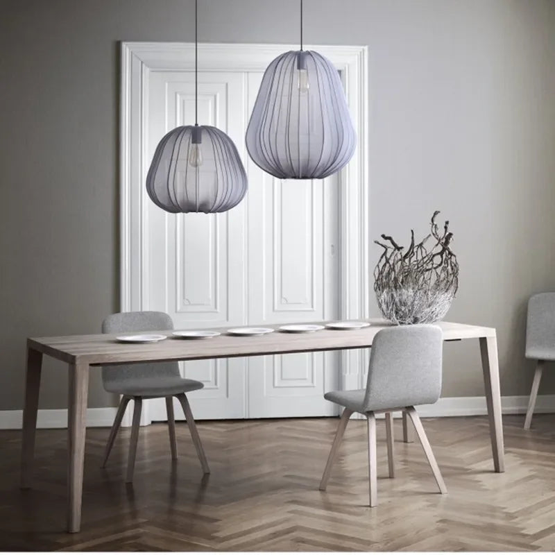 Lampadario in tessuto elegante wabi-sabi