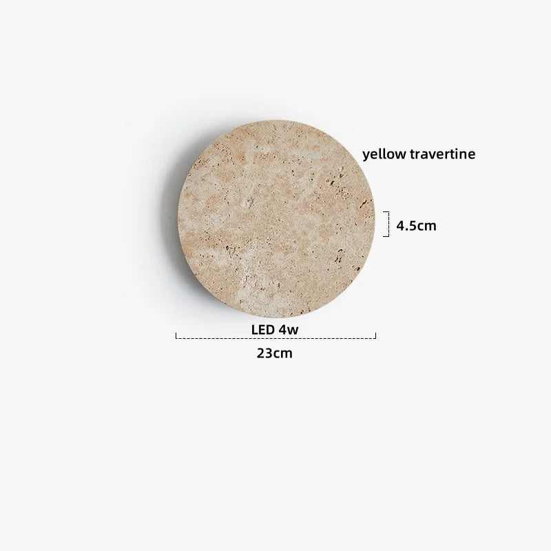 TerraLume Wabi-Sabi Travertino Lampada da Parete LED