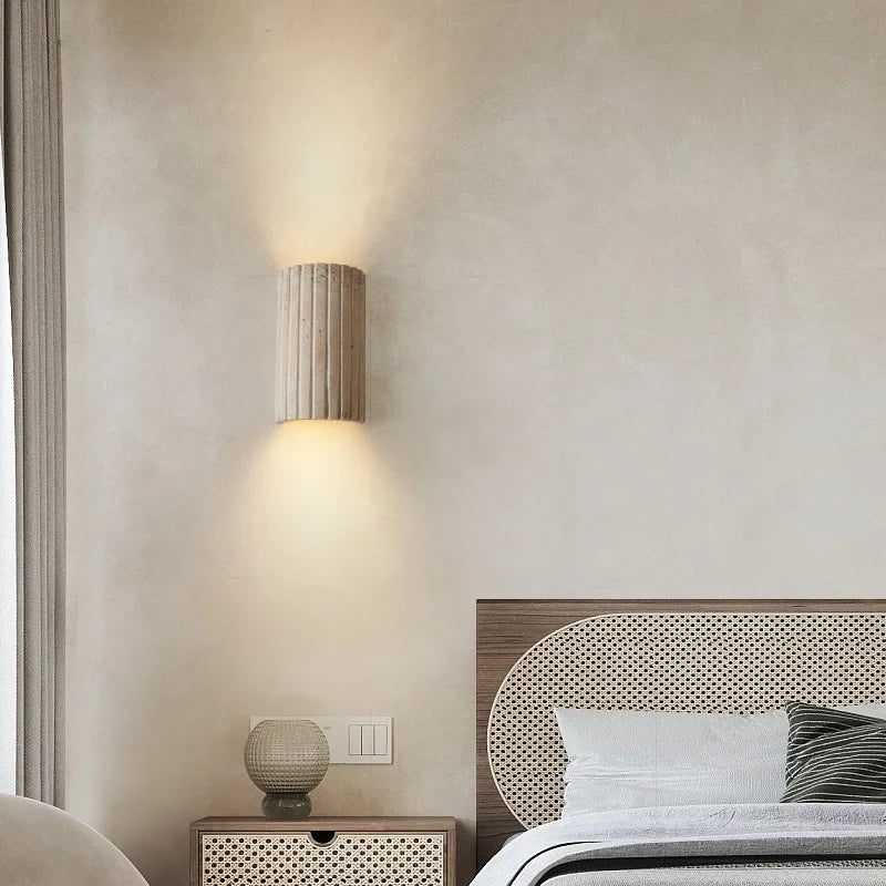 TerraLume Wabi-Sabi Travertino Lampada da Parete LED