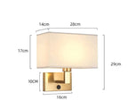 Lampada da Parete Moderna con Paralume in Tessuto