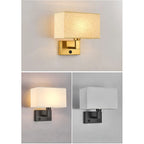 Lampada da Parete Moderna con Paralume in Tessuto