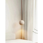 Lampada a sospensione in Travertino – Lampada a sospensione LED rotonda minimalista in stile Wabi-Sabi