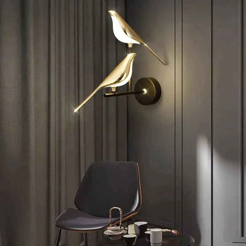 Glarefusion Modern Led Art Design Lampada da Parete con Uccello