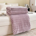 Caelidra - Coperta in Velluto a Righe Calda e Accogliente per Divano e Letto