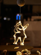 SantaGlow Illuminazione LED per Finestra con Ventosa