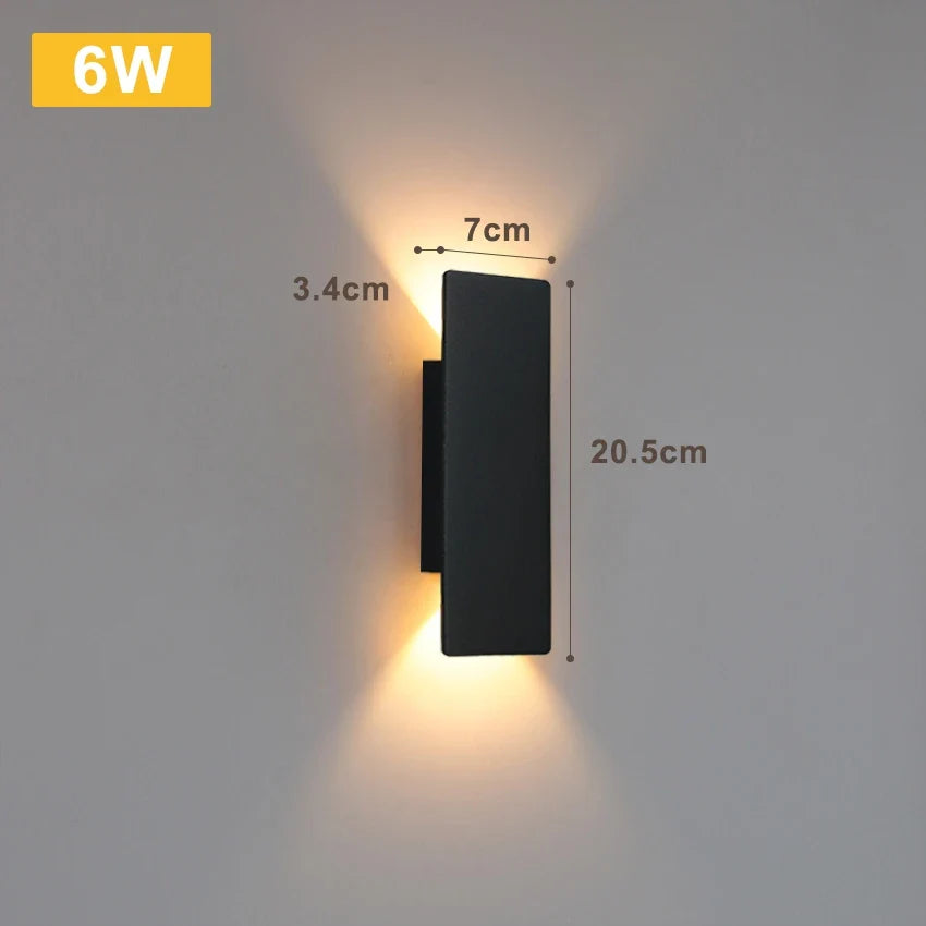 LumaShield Duo – Lampada da Parete LED Nera & Bianca