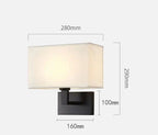 Lampada da Parete Moderna con Paralume in Tessuto