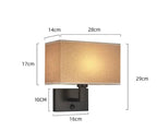 Lampada da Parete Moderna con Paralume in Tessuto