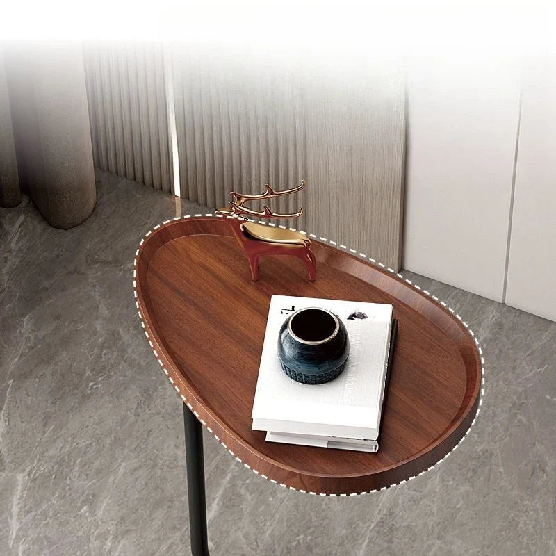 Nirethia - Tavolino Mobile a Forma di C Ideale per Divano o Letto