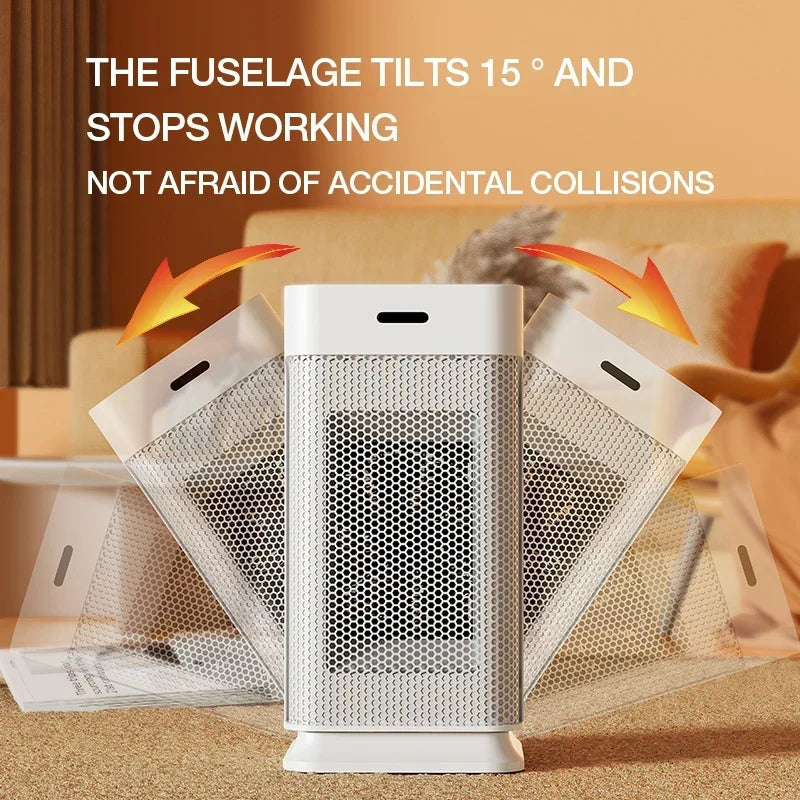 Stufa Elettrica Portatile in Ceramica con PTC e Luce Notturna