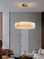 LumiMarble | Elegante Lampada a Sospensione in Marmo e Rame