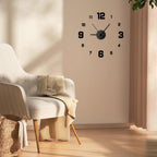 ClearView - Orologio da parete elegante senza cornice con numeri facili da leggere