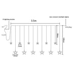 StellaGlow 3.5M LED Luce a Catena di Cristallo di Ghiaccio