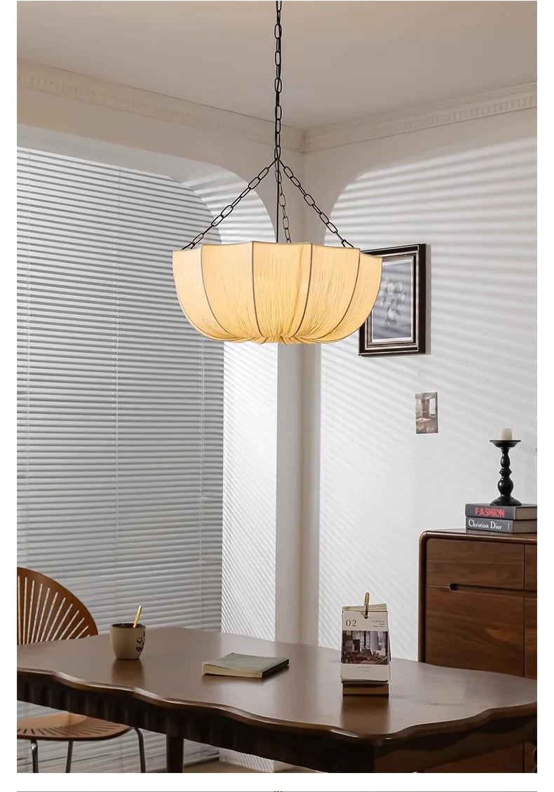 KumoWabi Lampada a Sospensione in Tessuto Giapponese Wabi-Sabi