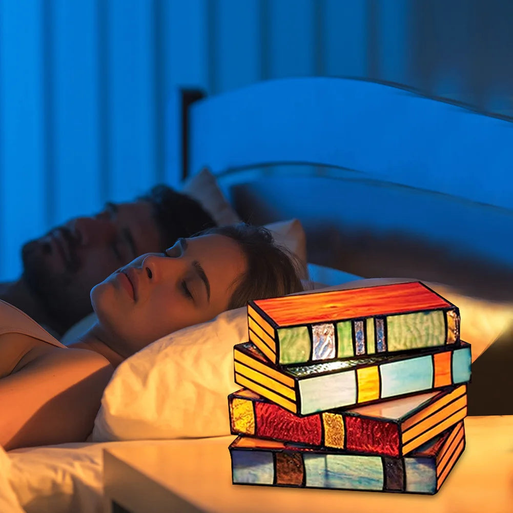 BookGlow - Lampada da tavolo creativa a forma di libro con illuminazione regolabile
