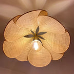 LumaFlora Petal Light – Lampada a Sospensione in Tessuto Artistico con Petali Colorati