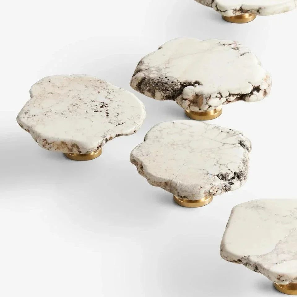 Maniglia in Ottone con Marmo Turchese Etta