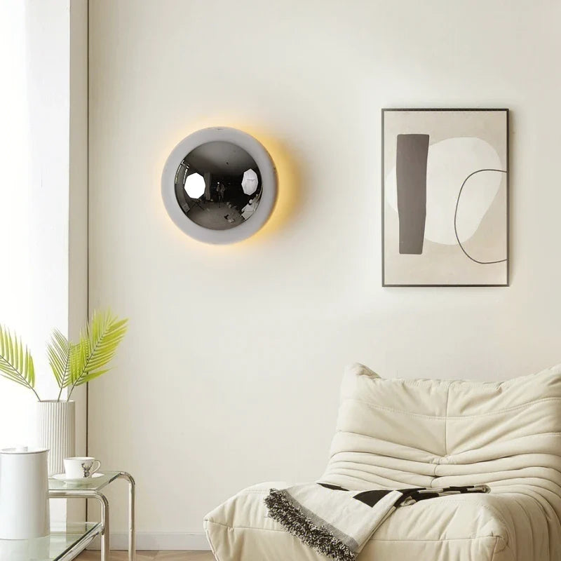 LumiBau Luxe Bauhaus Lampada da Parete Rotonda