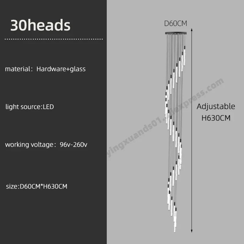lampadario moderno sospeso per illuminazione interna design loft