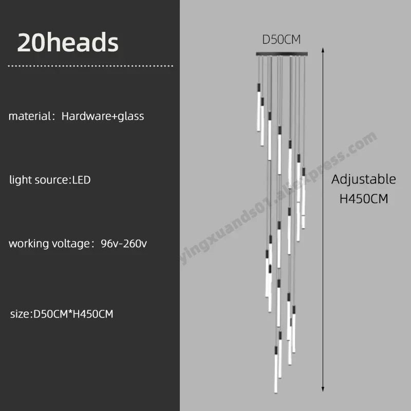 lampadario moderno sospeso per illuminazione interna design loft