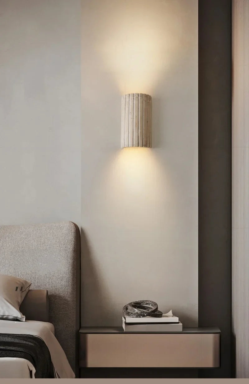 TerraLume Wabi-Sabi Travertino Lampada da Parete LED