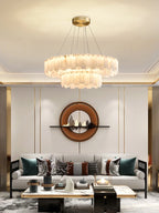 LumiMarble | Elegante Lampada a Sospensione in Marmo e Rame