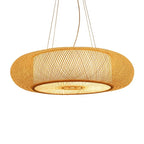 BambuLoom Grace: Lampada a Sospensione in Rattan e Bambù Fatta a Mano