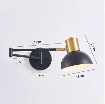 LUXARM Lampada da Parete Regolabile con Braccio Lungo