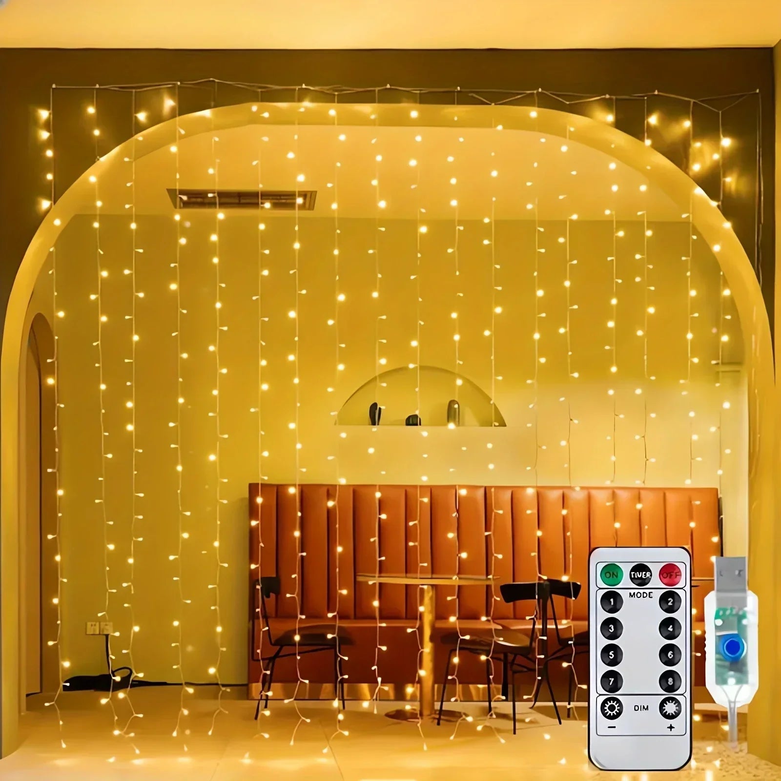 LumiCurtain USB LED Illuminazione per Tende con Telecomando
