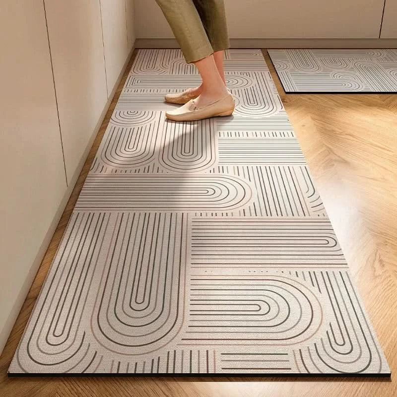 Koriva | Tappetino da Cucina Minimalista Antiscivolo con Supporto Imbottito Confortevole