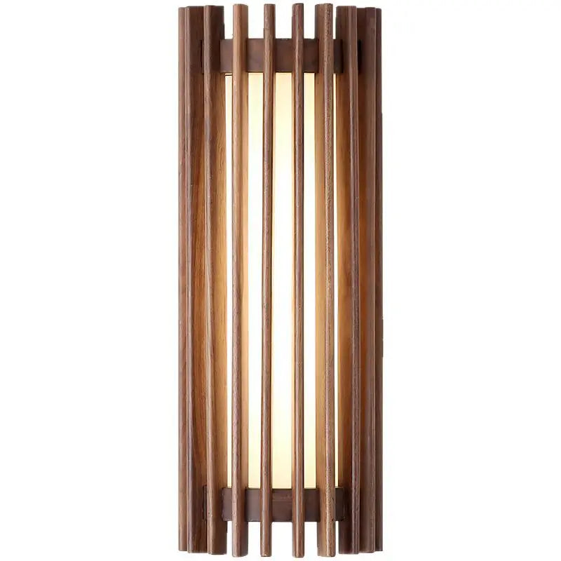 “ZenAura Wabi-Sabi Applique” – Applique LED in Noce Retro Giapponese