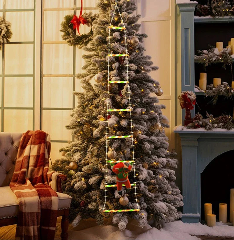 KerstLuxe Babbo Natale Scala LED Illuminazione d'Atmosfera – 1M / 3M Luce a Stringa USB