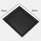 Piastra Grill in Ghisa Feurossa Piastra Ribaltabile | Per Grill a Gas & Fornelli | 25 × 30 cm | Per Pizza, Carne, Verdure & Pesce