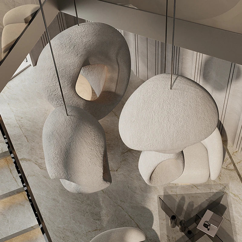 lampadario led wabi-sabi moderno irregolare per decorazione loft