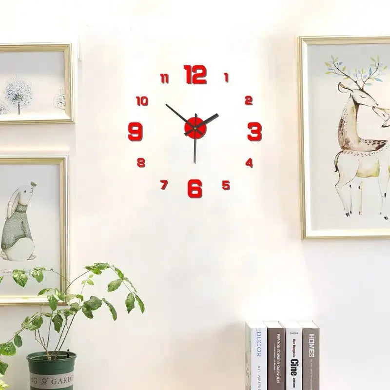 ClearView - Orologio da parete elegante senza cornice con numeri facili da leggere