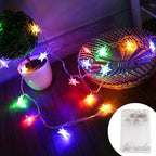 Luci LED di Natale a forma di stelle – Ghirlanda luminosa decorativa per interni ed esterni