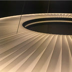 lampadario moderno in tessuto iris led per decorazione d'hotel