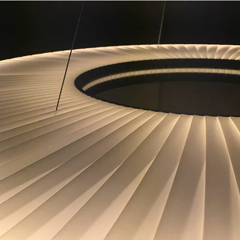 lampadario moderno in tessuto iris led per decorazione d'hotel