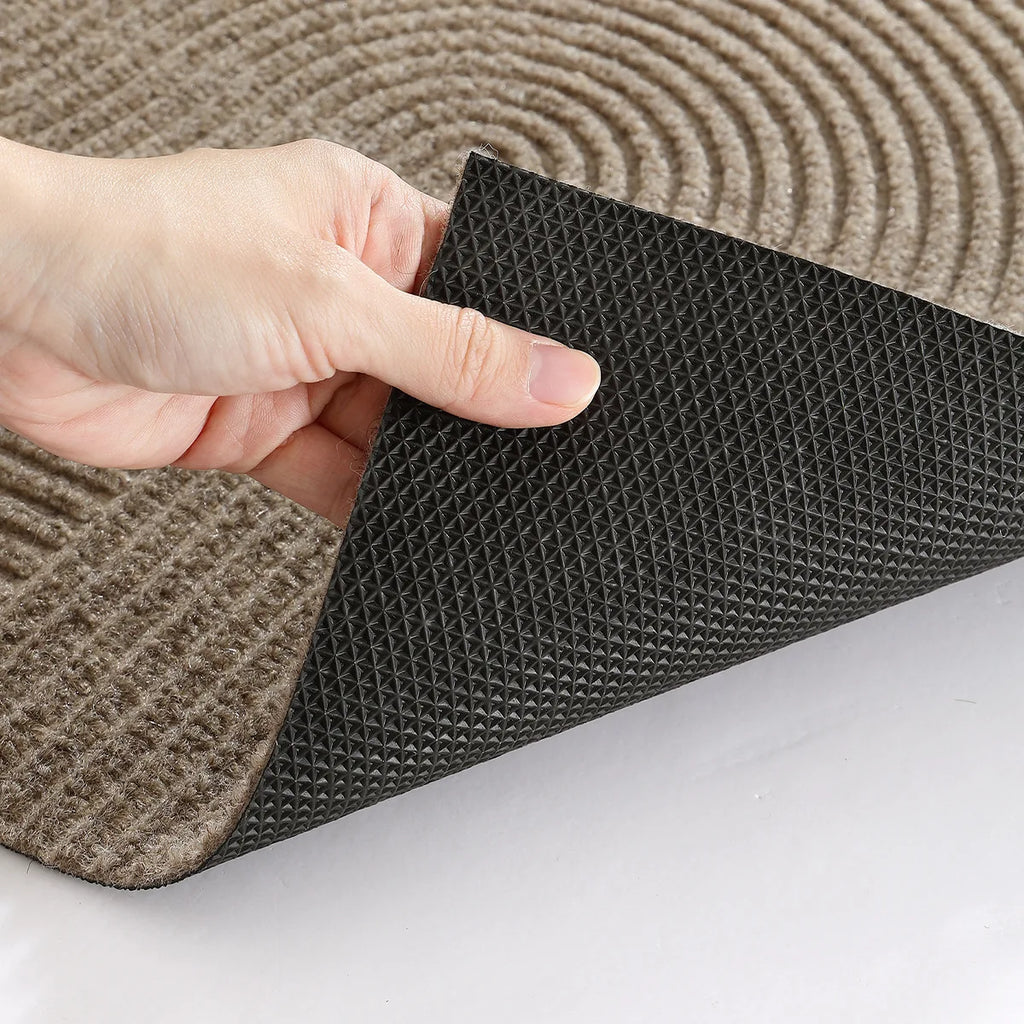 Nivara - Tappeto d'ingresso 3D Groove in Poliestere Resistente all'Usura con Antiscivolo per Interni ed Esterni