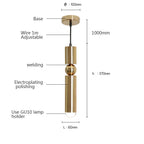 Lampada a Sospensione Oro Luxe – Elegante Lampada da Soffitto LED Minimalista