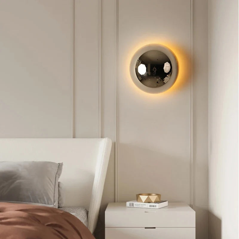LumiBau Luxe Bauhaus Lampada da Parete Rotonda