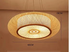 BambuLoom Grace: Lampada a Sospensione in Rattan e Bambù Fatta a Mano