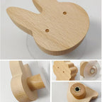 Ganci da Parete in Legno a Forma di Animale - Appendino Adesivo
