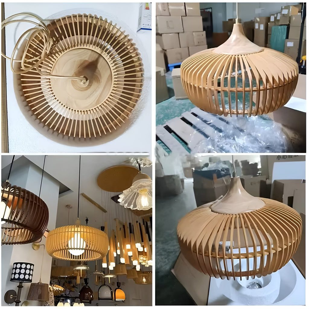 Lampada a sospensione in legno – Illuminazione di alta qualità per un ambiente accogliente