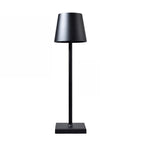 Lampada da Tavolo LED Wireless con Paralume in Metallo a Cono e Base Quadrata